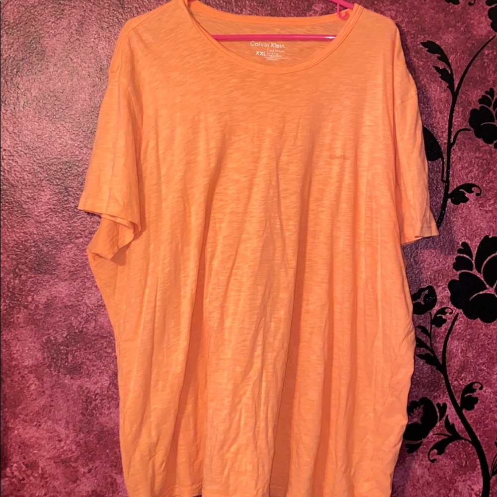 Calvin Klein Orange Men’s Shirt Size XXL
